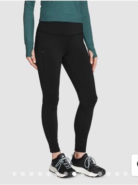 Eddie Bauer black Crossover Winter Trail Adventure High-Rise Leggings NEW NWT
